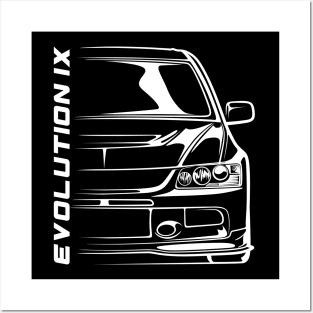 Lancer Evolution IX Silhouette Posters and Art